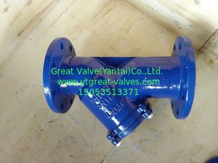 DIN y strainer flanged ends