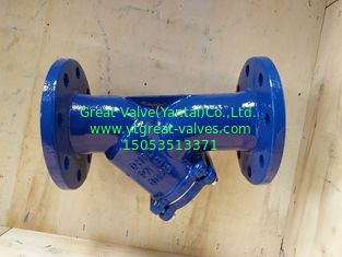 DIN y strainer flanged ends