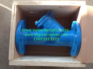 DIN y strainer flanged ends