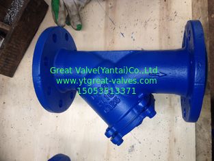 DIN y strainer flanged ends