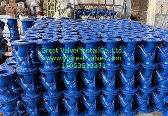 DIN y strainer flanged ends