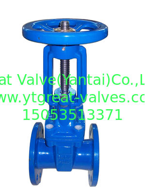 (DIN) Cast Iron Resilient Gate Valve nor-rising stem
