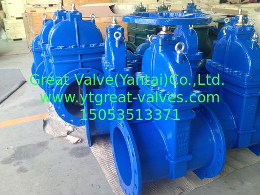 (DIN) Cast Iron Resilient Gate Valve nor-rising stem