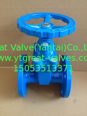 (BS) Cast Iron Resilient Gate Valve nor-rising stem Flanged Ends