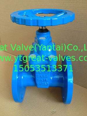 (BS) Cast Iron Resilient Gate Valve nor-rising stem Flanged Ends