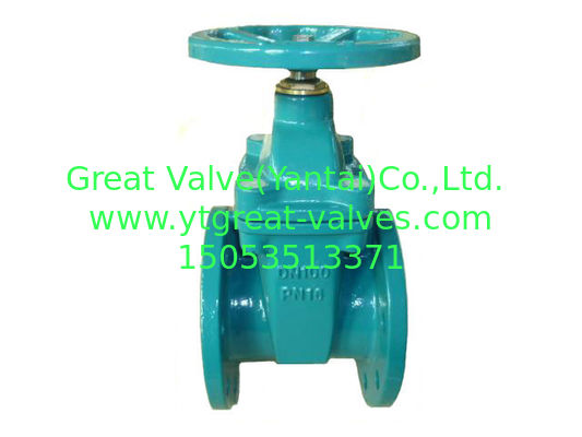 (DIN) Cast Iron Resilient Gate Valve nor-rising stem