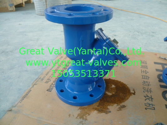 BS y strainer flanged ends