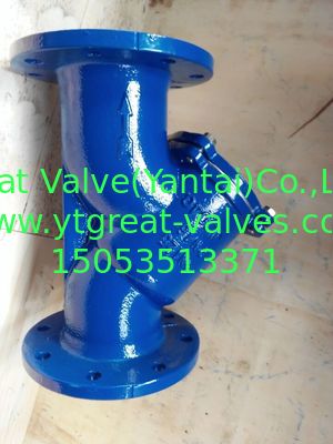 DIN y strainer flanged ends