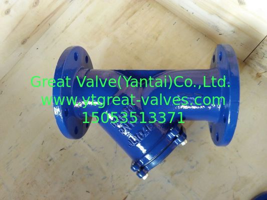 DIN y strainer flanged ends