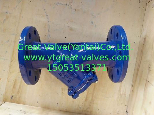 DIN y strainer flanged ends