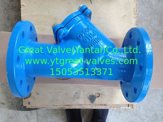 DIN y strainer flanged ends