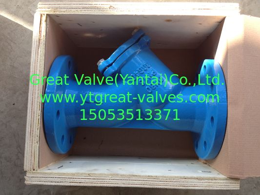 DIN y strainer flanged ends
