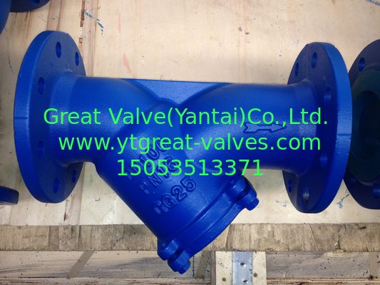 DIN y strainer flanged ends